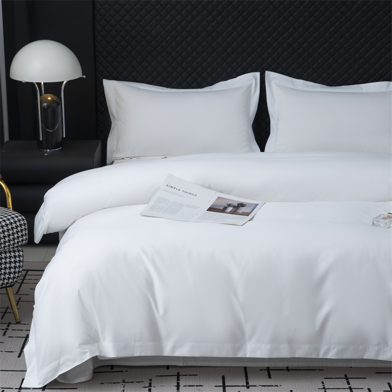 Set di biancheria da letto in tessuto 50% cotone 50% poliestere 300TC per Star Hotel Set di biancheria da letto in tessuto 50% cotone 50% poliestere 300TC per Star Hotel