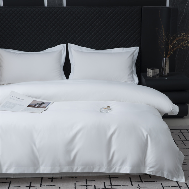 Set di biancheria da letto in tessuto 50% cotone 50% poliestere 300TC per Star Hotel Set di biancheria da letto in tessuto 50% cotone 50% poliestere 300TC per Star Hotel