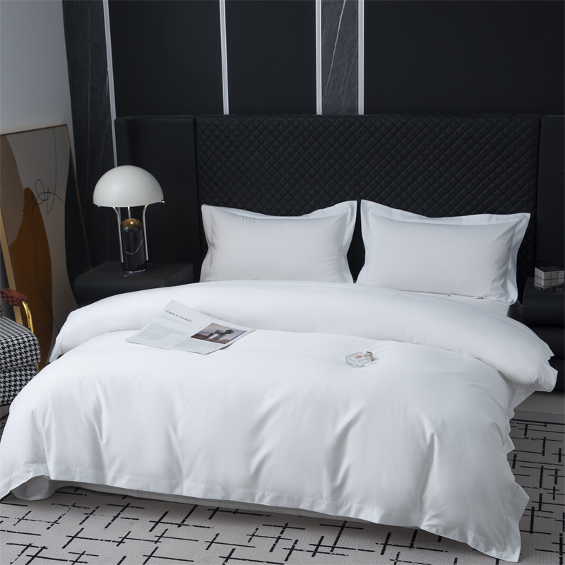 Set di biancheria da letto in tessuto 50% cotone 50% poliestere 300TC per Star Hotel Set di biancheria da letto in tessuto 50% cotone 50% poliestere 300TC per Star Hotel