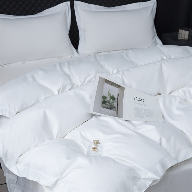 Set di biancheria da letto in tessuto 50% cotone 50% poliestere 300TC per Star Hotel Set di biancheria da letto in tessuto 50% cotone 50% poliestere 300TC per Star Hotel