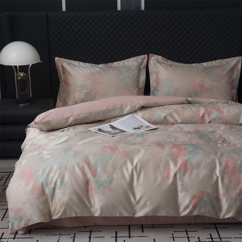 Set biancheria da letto in cotone jacquard tinto in filo impressionista degli anni '80 Set biancheria da letto in cotone jacquard tinto in filo impressionista degli anni '80