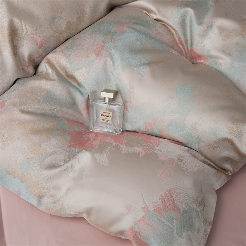 Set biancheria da letto in cotone jacquard tinto in filo impressionista degli anni '80 Set biancheria da letto in cotone jacquard tinto in filo impressionista degli anni '80