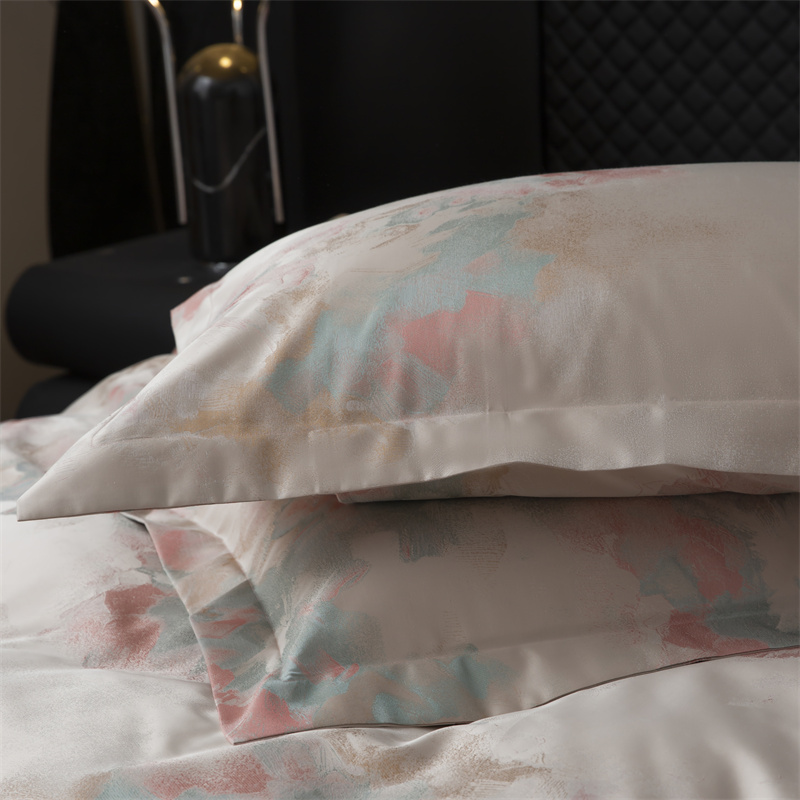 Set biancheria da letto in cotone jacquard tinto in filo impressionista degli anni '80 Set biancheria da letto in cotone jacquard tinto in filo impressionista degli anni '80