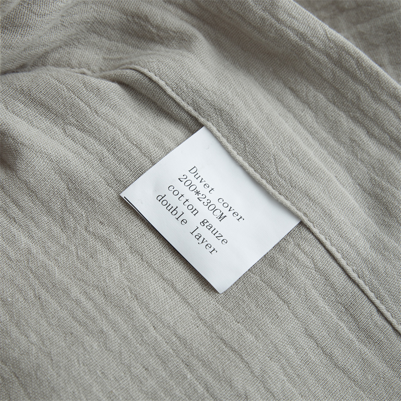 Set di biancheria da letto super morbido in tessuto di cotone 100% garza a doppio strato Set di biancheria da letto super morbido in tessuto di cotone 100% garza a doppio strato