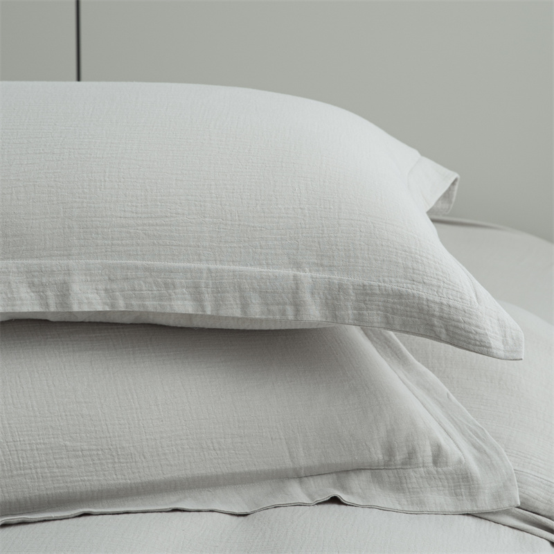 Set di biancheria da letto super morbido in tessuto di cotone 100% garza a doppio strato Set di biancheria da letto super morbido in tessuto di cotone 100% garza a doppio strato